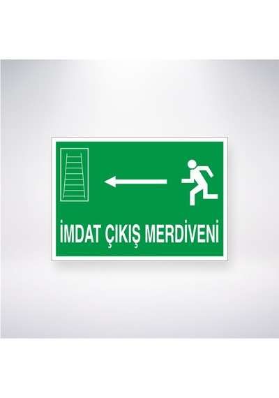 İmdat Çıkış Merdiveni -- 21x28 Arkası Yapışkanlı Sticker