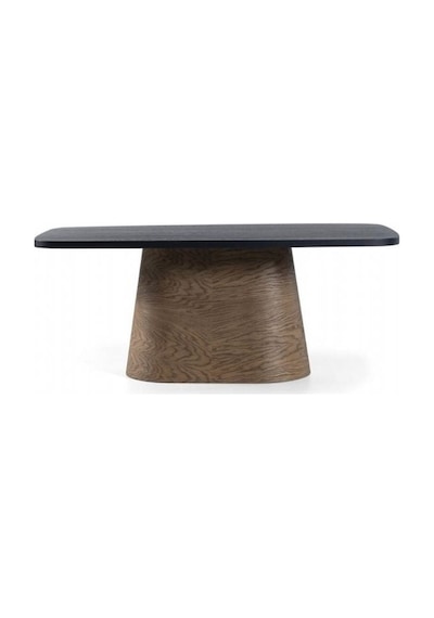 Barocco İtalyan Still Oval Ahşap Yemek Masası 100x200 Ceviz - Siyah