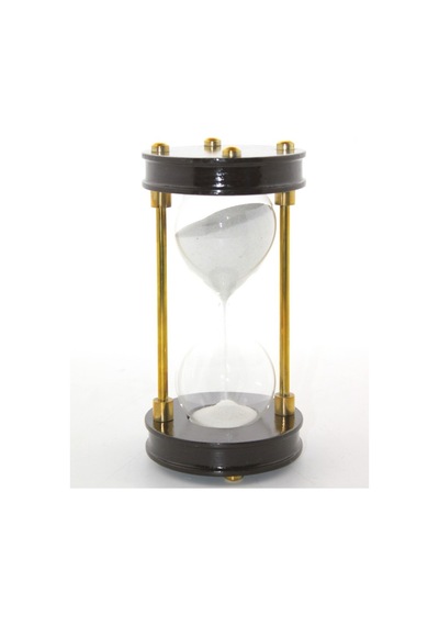 3 Adet Pirinç Kum Saati 20x10 Cm Zamanlayıcı Tasarım Sand Timer Hourglass 1