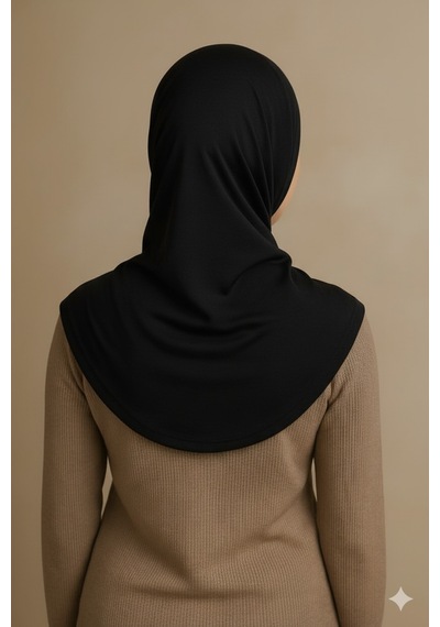 Sonbaharmoda Rahat Ve Şık İki Parça Viskon Likralı Tesettür Hijab Bone İçlik Günlük Kullanım Ve Namaz İçin Siyah