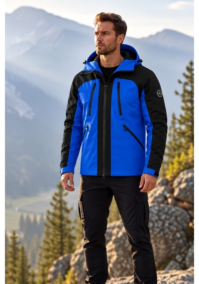 Ghassy Co. Ski Pro Series Kayak İçi Polarlı Rüzgar Geçirmez Su İtici Outdoor Softshell Mont Saks
