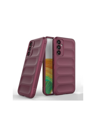 Samsung Galaxy Uyumlu A15 Kılıf Optimum Lens Çerçeveli Silikon Kapak Bordo