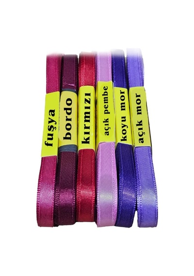 Saten Kurdele 1cm X 10m Koyu Mor