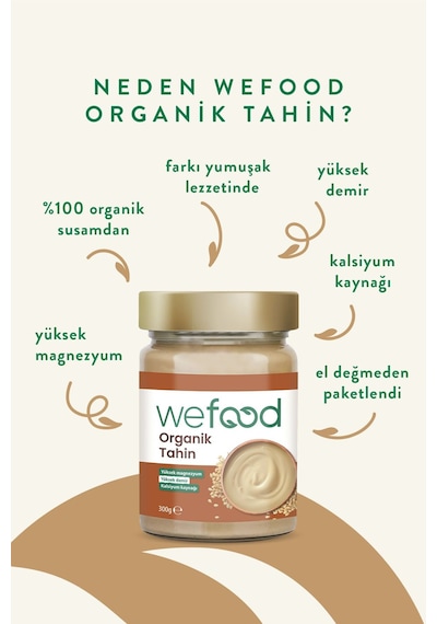 Wefood Organik Tahin 300 gr 3'lü