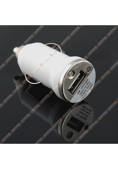 Araba Oto Çakmaklık Usb Araç Şarj Cihazı 5V 1A Samsung Sony Mp3 Beyaz (533633036)