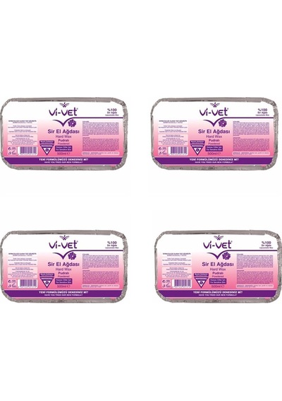 Vi-Vet Pudralı Kalıp Sir Ağda Pembe 500 ML x 4