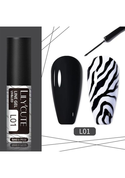 Lily Cute Nail Art Çizim Ojesi Uv Gel Siyah 53335-01