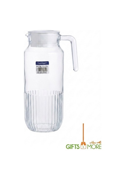 Gridz Buzdolabı Sürahisi + Kapak 1.3 L Şeffaf Cam Sürahi