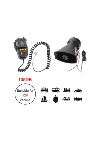 Space Power Siren 100w Pro: 7 Sesli Acil Durum İkaz Ve Uyarı Sistemi Motorsiklet-araba-kamyon