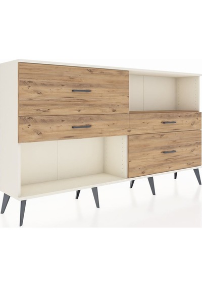 Arges Konsol Tek Raflı 4 Çekmeceli 176x30x99 Aytaşı-çam Aytaşı-çam