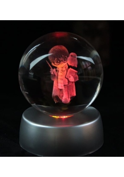 Kristal Cam Küre Renk Değiştiren Led Işıklı Gece Lambası Dekoratif Hediyelik Gezegenler Harry Potter