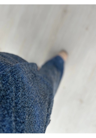 TOUCHE Denim Efektli Payet Gömlek Mavi
