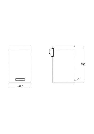 Arkitekta A44012 Çöp Kovası, Yavaş Kapanır, 4,5 L, Parlak Paslanmaz Çelik