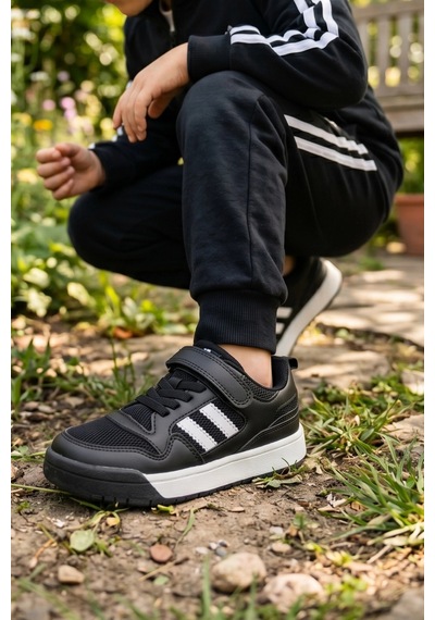 In Step Campus Unisex Siyah Çocuk Spor Ayakkabı