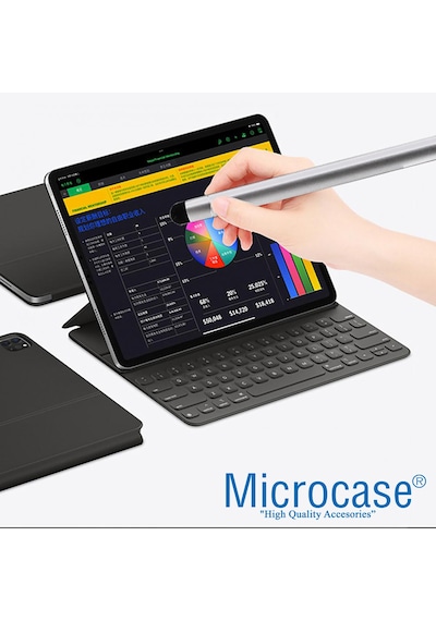 Teleskopik Stylus Akıllı Tahta Sunum Kalemi 37 cm AL3459 Gümüş