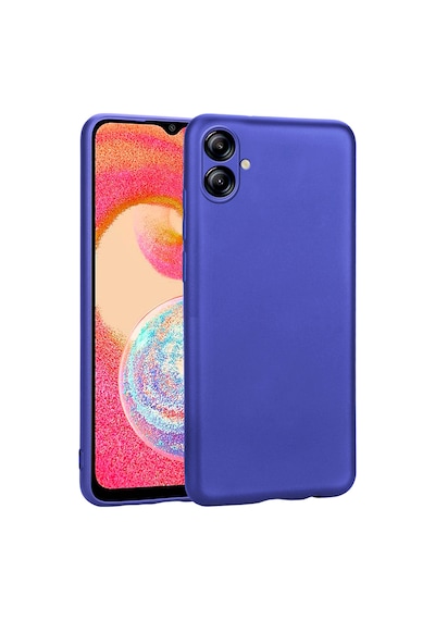 Zore Samsung Galaxy Uyumlu A04e Kılıf Omsy Premier Silikon Kapak - Saks Mavi