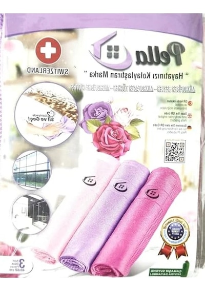 Pella- Orijinal Pella- Mikrofiber Temizlik Bezi 3'lü Paket Lila,pembe,koyu Pembe Açık Bej Pella- Orijinal Pella- Mikrofiber Temizlik Bezi 3'lü Paket Lila,pembe,koyu Pembe Açık Bej