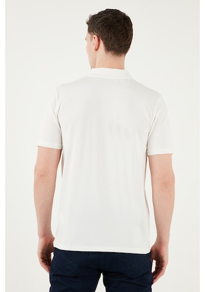 Buratti Pamuklu Regular Fit Yarım Fermuarlı Erkek Polo Yaka T Shirt 5902972 Ekru