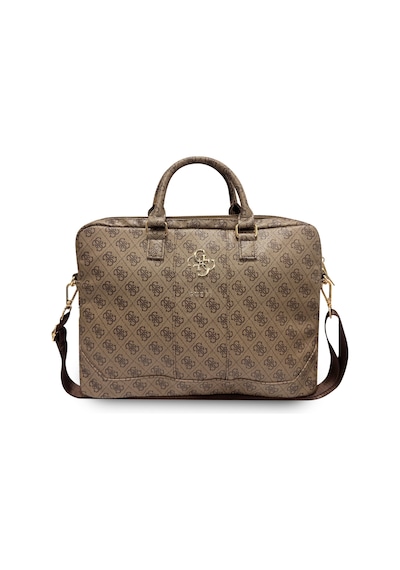 Guess  Lisanslı 15 İnç Laptop Çantası 4g Desenli Büyük 4g Logolu Omuz Askılı Kahverengi