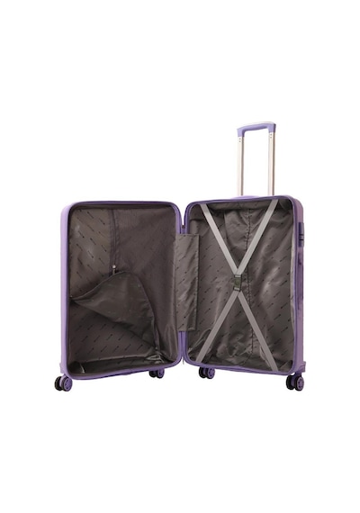 Mçs Bavul Büyük Ve Kabin 2li Set Kırılmaz Silikon Valiz V374 Lila Lila