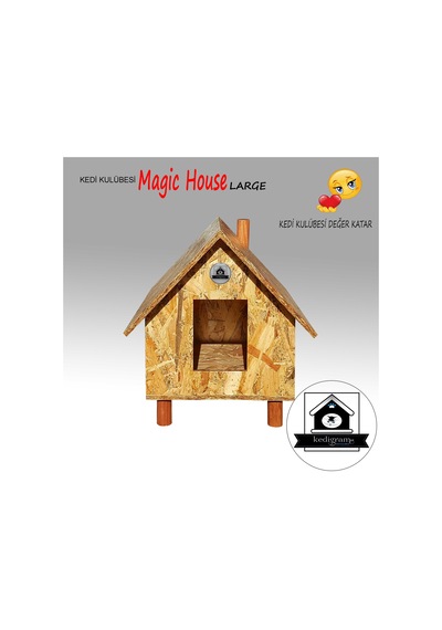 Kedigram Kedi Kulübesi Büyük Kedi Evi Magichouse Large Dış Mekan