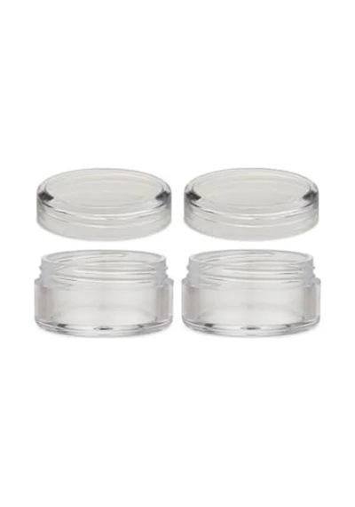 2'li Mini Kutu Şişe, 10ml Takı Saklama İçin Şeffaf Kapaklı Açık Kahverengi