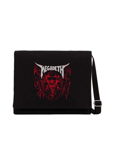 Megadeth Killing Is My Business Siyah Kanvas Postacı Çantası