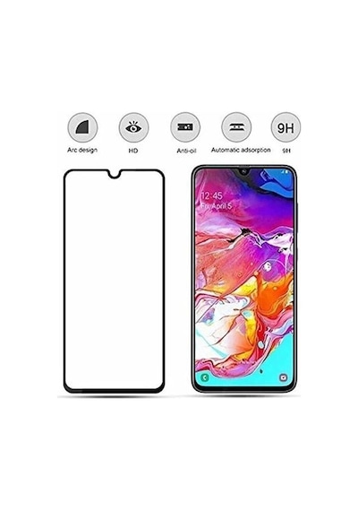 Hubrendy Tedarik Samsung A70 Uyumlu 9d Tam Kaplayan Parmak Izi Bırakmayan Ekran Koruyucu Film
