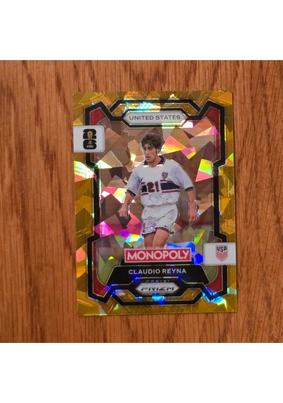 Panini Monopoly Prizm Claudio Reyna Gold Cracked Ice Oyun Kartı No.49
