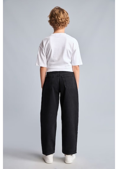 Defacto Barrel Fit Düz Paça Rahat Kesim Jean Pantolon Erkek Çocuk H2198a826wnnm40 Siyah-nm40 Defacto Barrel Fit Düz Paça Rahat Kesim Jean Pantolon Erkek Çocuk H2198a826wnnm40 Siyah-nm40