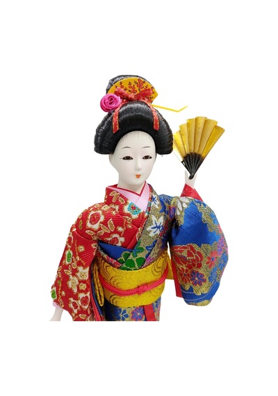 Japon Kimonolu Geyşa Bebek Kabuki Biblo 30 Cm No.17 Anime
