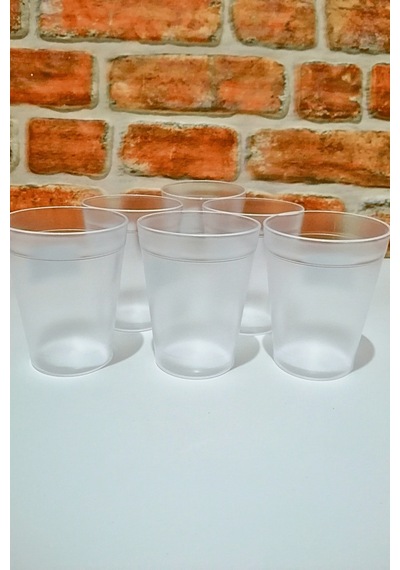 İnci Kristal Bardak-sert Plastik Bardak-piknik Bardağı- 6 Adet-300ml Şeffaf
