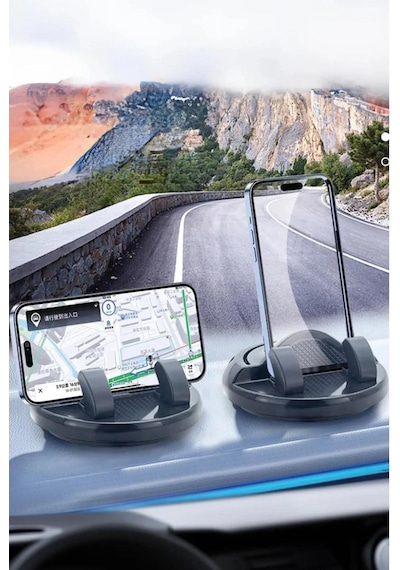 3b Trend 360 Dönebilen Siyah Yapışkanlı Numaratörlü Araç Telefon Tutucu Numaratör 50 Adet Rakam