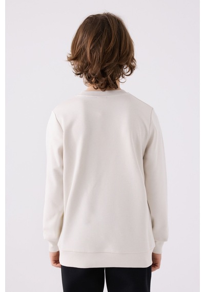 Kappa Erkek Çocuk Beyaz Sweatshirt 5274-45417 Beyaz