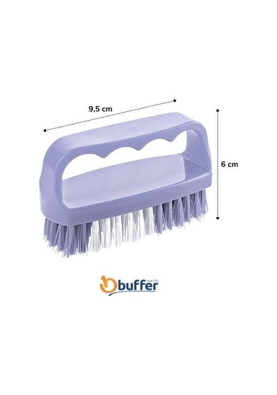 Buffer Tutamaçlı Plastik Pratik Tırnak Ve Kıyafet Yaka Temizlik Fırçası- Tp-113 Renkli
