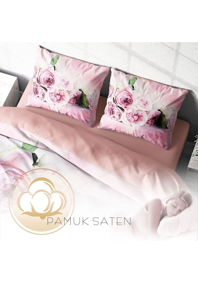 Monohome Softrose 3D Pamuk Saten Çift Kişilik Nevresim Takımı Çok Renkli