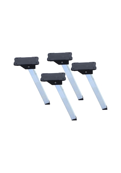Badem10 4 Adet Sofra Ayağı Metal Plastik Siyah Taban Katlanır Yer Sofrası Sini Altı 20 Cm 6395751