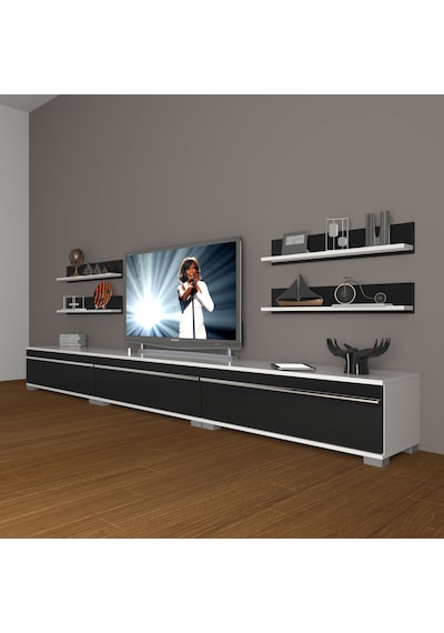 Decoraktiv Eko 270r Mdf Tv Ünitesi Tv Sehpası Beyaz - Siyah