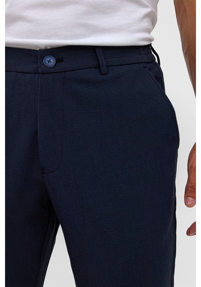Süvari Lacivert Slim Düz Jogger Pantolon