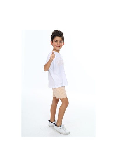 Toontoy Kids Toontoy Erkek Çocuk Inspıratıon Yazı Baskılı Şortlu Takım Beyaz