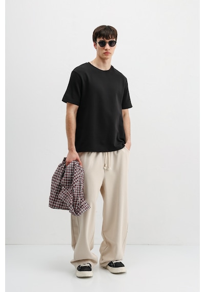Vamos Baggy Fit Eşofman Alt V80-43 Taş