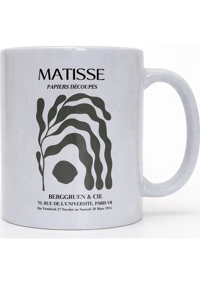 Matisse Renk Dansı Seramik Kupa Beyaz
