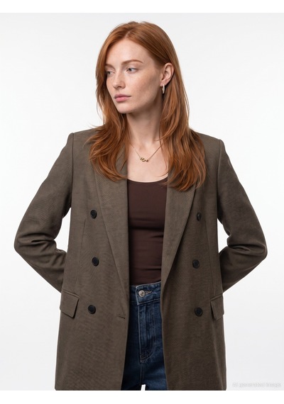 Dilvin 60833 Blazer Ceket Kahve