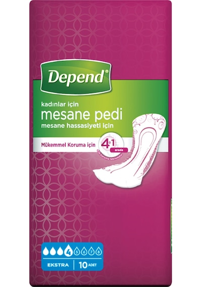 Depend Kadın Mesane Pedi Ekstra 10'Lu