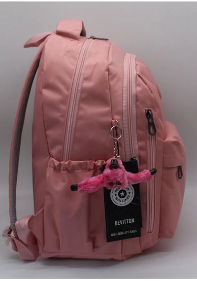 Okul Sırt Çantası Unisex Suya Dayanıklı Kumaş Okul Çantası Bvt2500 Pudra Pembe