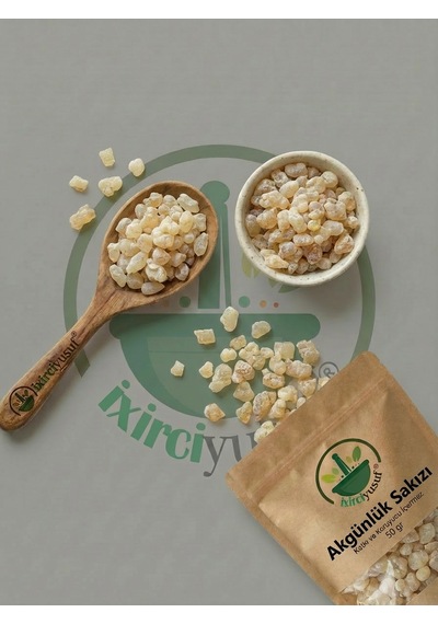 İxirciyusuf Akgünlük Sakızı Günlük Sakızı Sığla Reçinesi Boswellia Serrata Frankincense Resin Olibanum Doğal 50 G