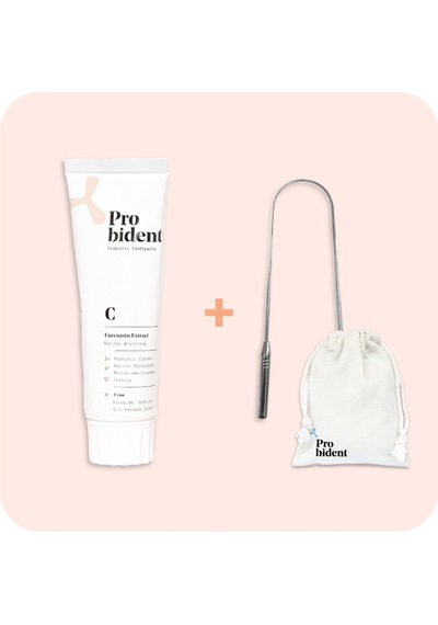 Probident Zerdeçal Özüt İlaveli Diş Macunu 75 ML + Dil Temizleme Aparatı