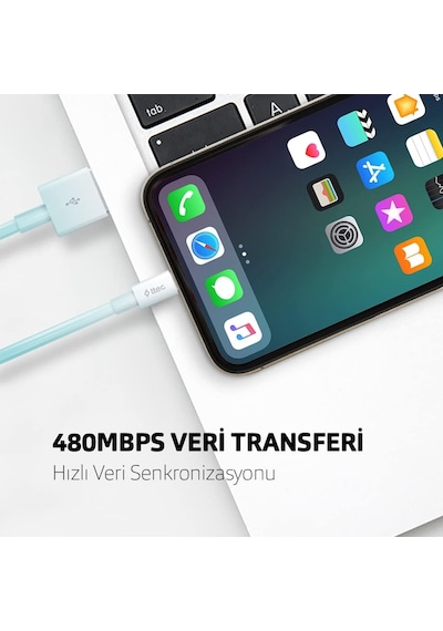 Minicable 30cm İphone İle Uyumlu Şarj Kablosu - Beyaz 2dk7512b Standart