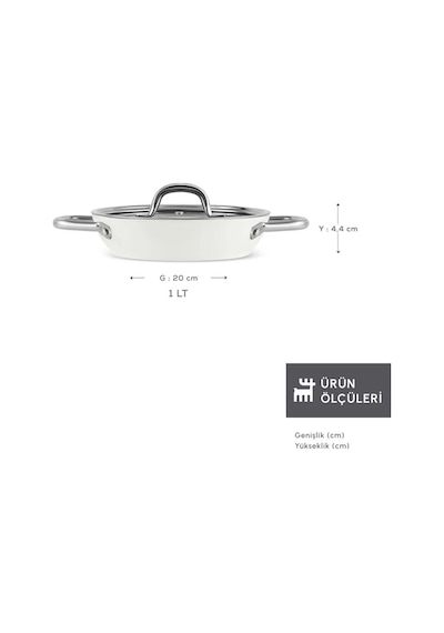 Karaca x Refika Swiss Crystal Creamy Metal Sahan 20 Cm