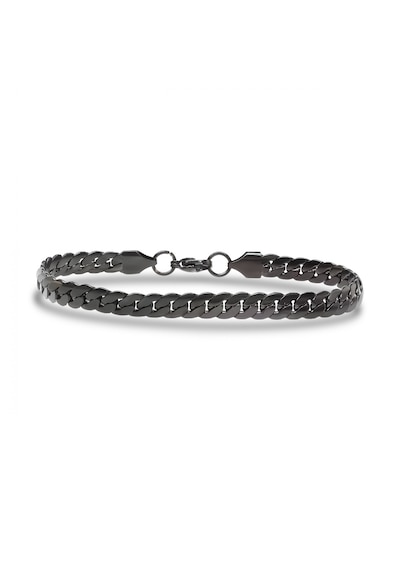 Erkek Balık Sırtı Mariner Çelik Zincir Bileklik 6mm 9268 Siyah
